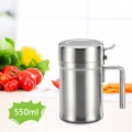 Stainless Steel Oil Dispenser Olive Oil Can Edible Oil Dispensing Bottle Leak-proof Oil Container for Kitchen/Cooking/Restaurant