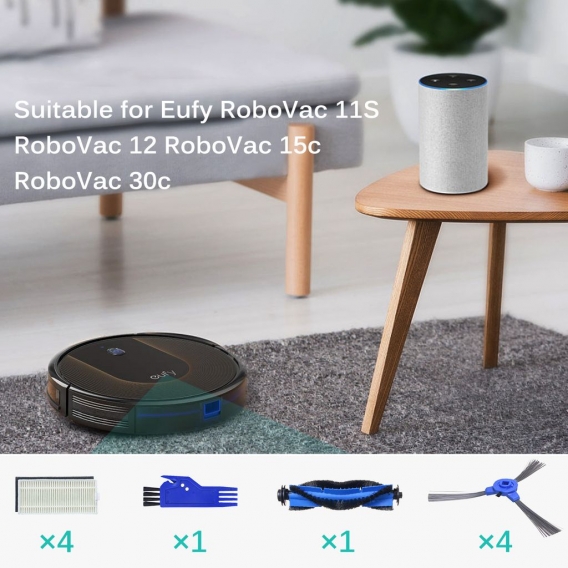 Zubehör für Eufy RoboVac 11s Saugroboter 10 teilig, SAFETYON Ersatzteile für Bagotte bg600 Ersatzteile für eufy Saugroboter Robo