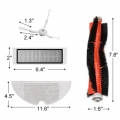 Ersatz-Staubsauger-Zubehör-Set passt für Dreame F9, 4 Rollenbürste + 2 Seitenbürste + 2 Filter