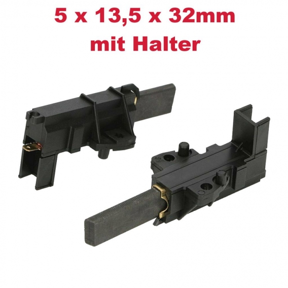 2x Kohlebürsten Motorkohlen 5x13,5x32mm 4,8mm AMP mit Halter für CESET-Motoren wie MCA52/64-148 Serie MCA61/64-148/BC1/ZN1/KT16 