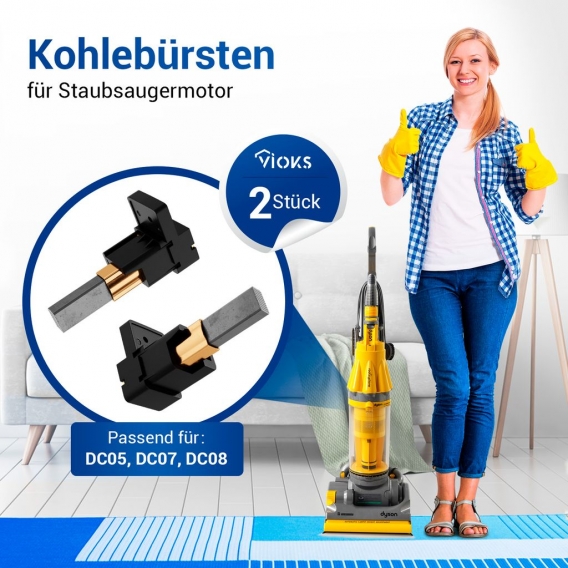 Set 2x Kohlebürsten Motorkohlen Ersatz für Dyson DC05 DC07 DC08 32mm X 11mm X 7mm für Staubsauger