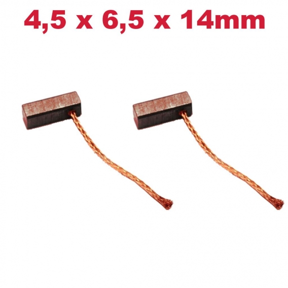 2x Trade-Shop Bronze-Kohlen Kohlebürsten 4,5 x 6,5 x 14mm 12-24 Volt für verschiedene KFZ-Motoren Rolltor Garagentor Antriebe Li