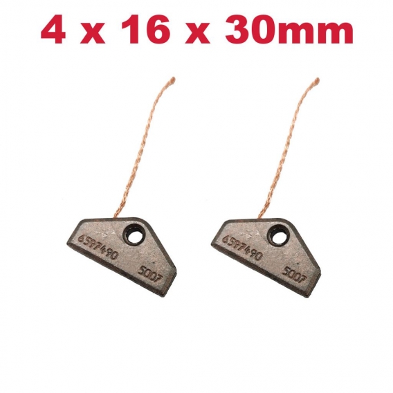 Trade-Shop 2x Kohlebürsten Motorkohlen 4x16x30mm für Miele EDITION111 T8813C T8860WP T8861WP T8873WP EDITION90 PT5135C PT5136 PT