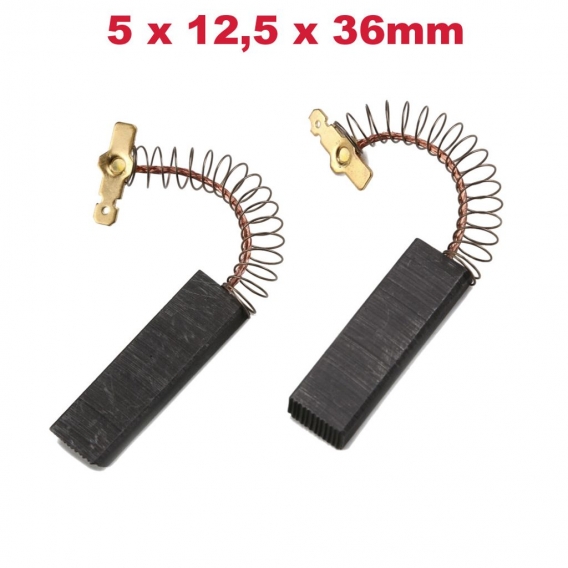 2x Kohlebürsten Motorkohlen 5x12,5x36mm für Siemens Siwamat 8090 8100 8120 9100 9103 9120 9123 Siwamat XL 526 528 532 534 540 54