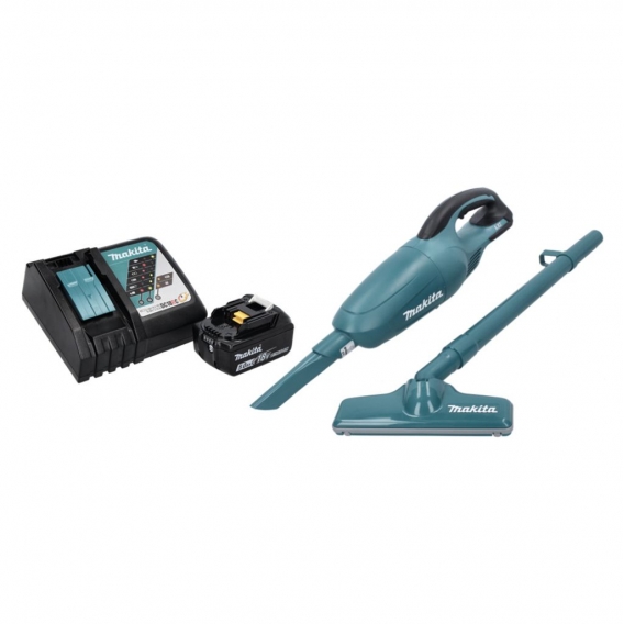 Makita DCL 180 RT1 Akku Staubsauger 18 V Grün + 1x Akku 5,0 Ah + Ladegerät