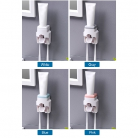 More about Automatischer Zahnpastaspender mit 2 Zahnbuerstenhalterschlitzen Set Hands Free Wall Mounted Toothpaste Squeezer Dispenser fuer 