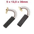 2x Kohlebürsten Motorkohlen 5x12,5x36mm für Siemens WM08A161II/18 WM08A162BY/13 WM08E061HK/01 WM08E160TR/20 WM08E260TR/16 WM08E4