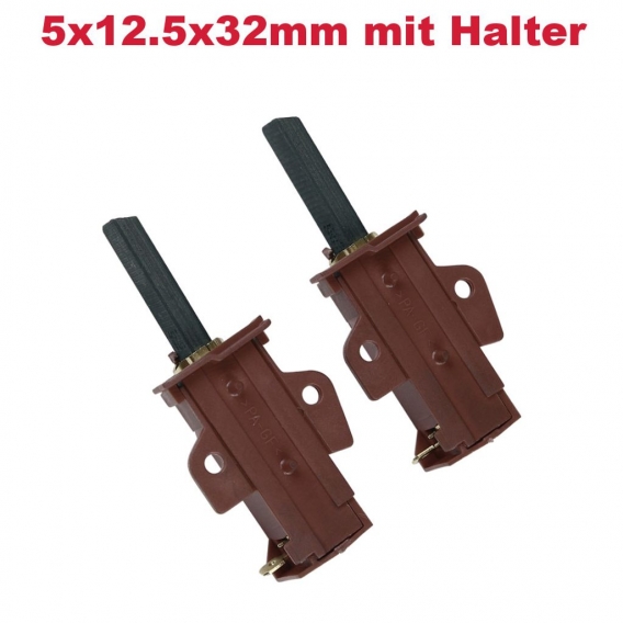 2x Kohlebürsten Motorkohlen 5x12,5x32mm für SOLE/ACC-Motor wie Candy Hoover HNWL6136 HNWL613684S HNWL613685S HNWL6136S80 HNWL614