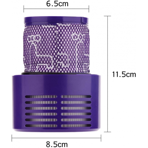 2 Stück Ersatzteile Filter für Dyson V10 SV12 Staubsauger, Waschbar Filter Zubehör für Dyson V10 Cyclone Absolute / Animal / Tot