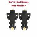 2x Kohlebürsten Motorkohlen 5x13,5x32mm für CESET-Motoren für Merloni-Gruppe (Ariston, Merloni Indesit etc.), Hanseatic/Otto Was