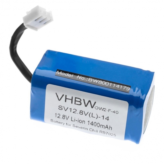 vhbw Li-Ion Akku 1400mAh (12.8V) kompatibel mit Home Cleaner Heimroboter Ersatz für Philips 4IFR19/66, Severin Chill RB7025