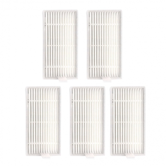 5 x HEPA-Filterelement Kunststoff Filter für ILIFE V3 V5 V5S, Weiß