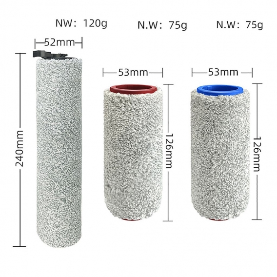 Hauptbürste Rollenbürste Ersatzteile für Roborock U10 Staubsaugerzubehör (3 Stück)