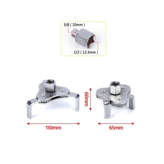 Universal-oelfilterschluessel Einstellbares Zwei-Wege-oelfilter-Ausbauwerkzeug fuer die Reparatur von Motorraedern/Autos/LKWs