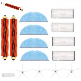 More about Ersatz-Roboter-Staubsauger-Set für T7 T7S Staubsaugerzubehör (2 Hauptbürste + 4 Lappen + 4 Filter + 4 weiße Seitenbürste mit fün