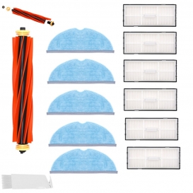 More about 13PCS Ersatz-Roboter-Staubsauger-Kit für T7 T7S-Staubsauger-Zubehör (1 Hauptbürste + 5 Lappen + 6 Filter + 1 weißes Haarmesser)