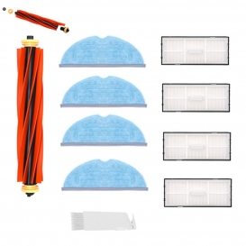More about 10 Stück Ersatz-Roboter-Staubsauger-Kit für T7 T7S Staubsaugerzubehör (1 Hauptbürste + 4 Lappen + 4 Filter + 1 weißes Haarmesser
