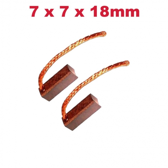 2x Trade-Shop Bronze-Kohlen Kohlebürsten 7 x 7 x 18mm 12-24 Volt für verschiedene KFZ-Motoren Rolltor Garagentor Antriebe Lichtm