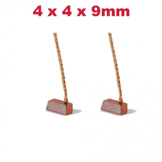 2x Trade-Shop Bronzekohlen Kohlebürsten 4x4x9mm für KFZ Motoren / große Leitfähigkeit / geringer Übergangswiderstand / hohe elek