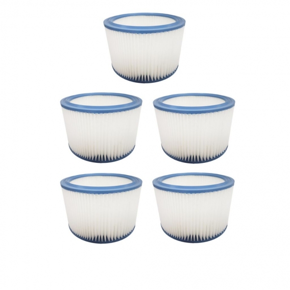 5x Patronen-Filter / Zylinderfilter / Lamellenfilter für Nilfisk Alto Multi 20 CR, Alto WAP 25-11, Alto WAP 25-21, SQ 650-11 650