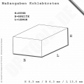 Kohlebürsten Kohlen Motorkohlen für Celma PRDa 120C 6,3x6,3mm