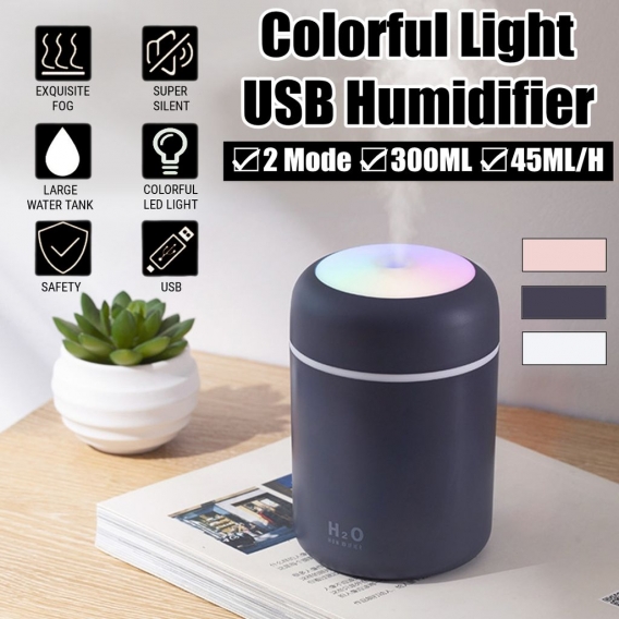 Aroma Diffuser, 300ML Leiser Ultraschall Luftbefeuchter DuftöL Diffuser, Wasserlose Abschaltautomatik, Aromatherapie Düfte Humid