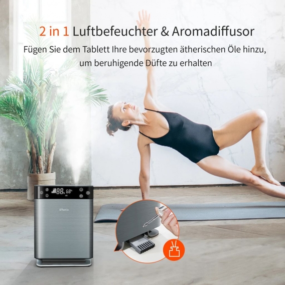 Ultenic H8 Luftbefeuchter mit 4,3L Wassertank Aroma Diffuser für ätherische Öle Luftbefeuchter Ultraschall Raumbefeuchter