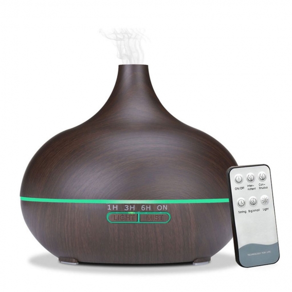 Aroma Diffuser,500ml  Vernebler Raumbefeuchter Elektrisch Duftlampe Öle Diffusor mit 7 Farben LED,mehr als 30ml/h Feuchtigkeitsa