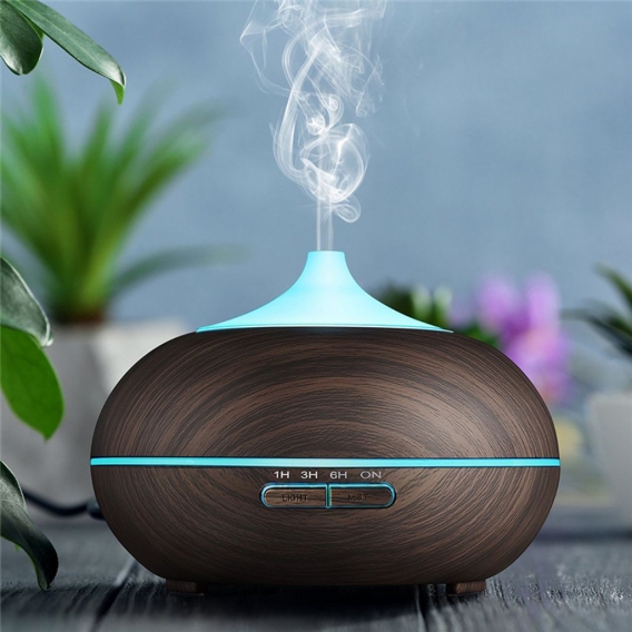 Aroma Diffuser, Tenswall Ultraschall Luftbefeuchter Aromatherapie Ätherische Öle Luftbefeuchter mit 7 Farben LED Lichter, 550ml