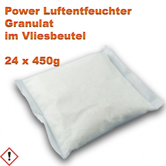 24 x Luftentfeuchter Granulat 450 gr. Nachfüllpack im Vliesbeutel Luft-Trockner Entfeuchter