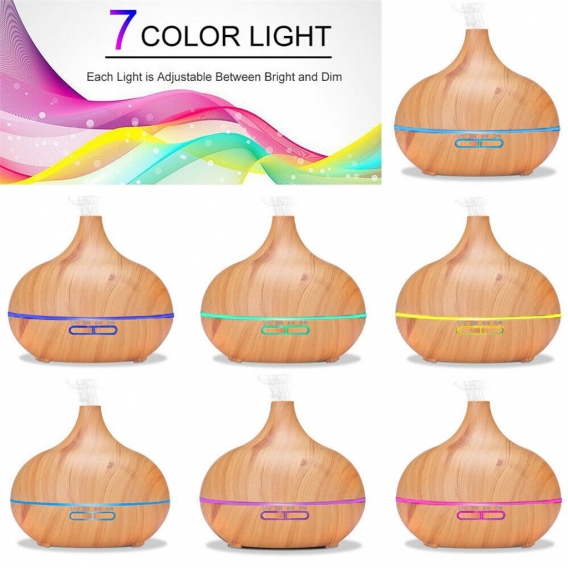 500ml Luftbefeuchter LED Ultraschall Duftöl Aroma Diffuser Humidifier Diffusor mit 7 Farben