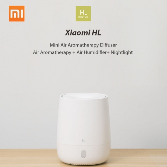 Xiaomi HL Mini Air Aromatherapie Diffusor Tragbarer USB Luftbefeuchter Ruhiger Aroma Nebelhersteller mit Nachtlicht fuer Auto Ho