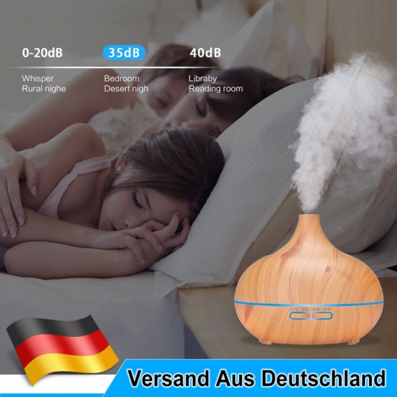 500ml Luftbefeuchter Ultraschall Vernebler Raumbefeuchter Elektrisch Duftlampe Öle Diffusor mit 7 Farben