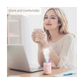 Pink Luftbefeuchter LED Ultraschall Duftöl Aroma Diffuser Humidifier Diffusor 300ML USB Aufladen