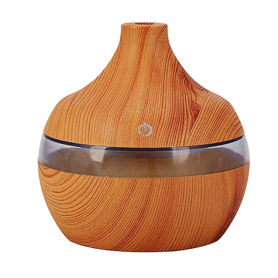 Holz Aroma Diffuser Nebel Luftbefeuchter mit 7-Farben Led Duftlampe für Yoga Salon Spa Wohn-, Schlaf- oder Badezimmer