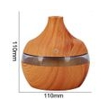 Holz Aroma Diffuser Nebel Luftbefeuchter mit 7-Farben Led Duftlampe für Yoga Salon Spa Wohn-, Schlaf- oder Badezimmer