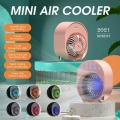 Luftkühler Klimaanlage Mobiles Klimagerät - Luftbefeuchter Luftkühler USB Air Cooler mit 3 Kühlstufen,Desktop-Luftkühler Mini-Ve