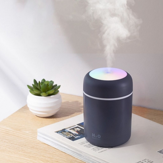 1 Stück Weiß Aroma Diffuser, 300ml Luftbefeuchter Ultraschall Vernebler Raumbefeuchter Elektrisch Duftlampe mit 7 Farben LED, Du