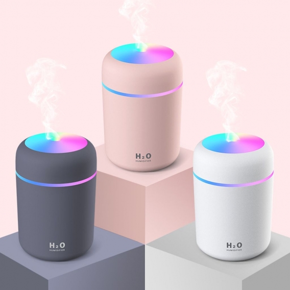 300ML Aroma Diffuser Luftbefeuchter Leiser Ultraschall DuftöL Diffuser Aromatherapie Düfte Humidifier, Blau