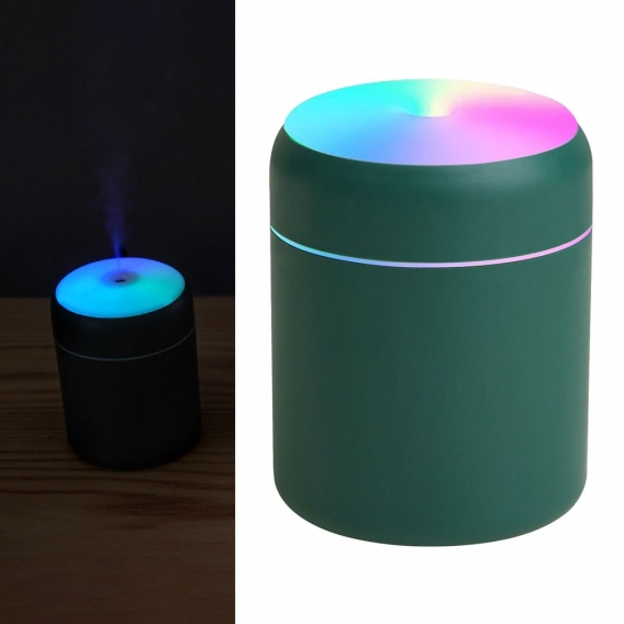 Mini-Luftbefeuchter mit Nachtlicht, Cool Mist Luftbefeuchter USB-Luftdiffusor, für Home Office Schlafzimmer Desktop Farbe Grün