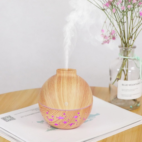 Aroma Diffuser,130ml Luftbefeuchter Ultraschall Vernebler Raumbefeuchter 7 Farben LED Elektrisch Duftlampe Öle Diffusor