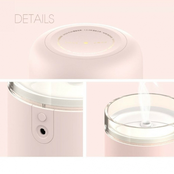 Neu Kerze Elektrischer Luftdiffusor Aromaöl Luftbefeuchter Nacht Relax Diffusor Licht Pink