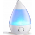 Waterdrop 3 Liter Ultraschall Luftbefeuchter Cool Mist mit Filter, Leise, Automatische Ausschaltung,langlebig, 7-farbige LED-Lic