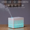 Ultraschall Aroma Diffusor Luftbefeuchter Cube Style Diffusor mit aetherischen oelen 220ML Tragbar Wasserlos Auto Power Off Bunt