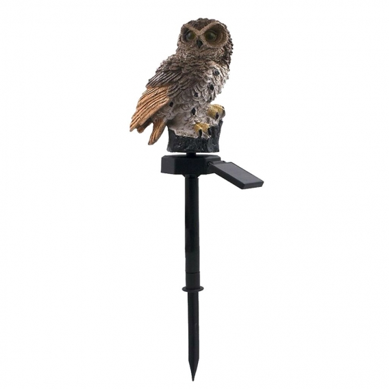 Owl Solar Light mit Sonnenkollektor IP65 Wasserbestaendigkeit fuer Garden Patio Yard Courtyard Path Brown