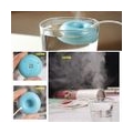 2 Stk. Portable Mini Luftbefeuchter Donut Form USB Verkabelt Luftreiniger Float -Blau + Weiß