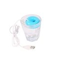 2 Stk. Portable Mini Luftbefeuchter Donut Form USB Verkabelt Luftreiniger Float -Blau + Weiß