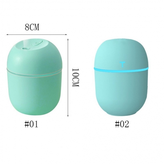 AcserGery Mini-Ultraschall-Luftbefeuchter/USB-Diffusor für ätherische Öle, Aromareiniger/Nebelgenerator mit LED-Anionenlampe, 20