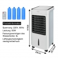 XMTECH 80W Mobile Klimaanlage Klimageräte Lüfter 3 in 1 Klimagerät Luftkühler mit Fernbedienung, 6L Wassertank und Wasserkühlung