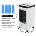 XMTECH 80W Mobile Klimaanlage Klimageräte Lüfter 3 in 1 Klimagerät Luftkühler Kühlender Ventilator mit 4L Wassertank und Wasserk